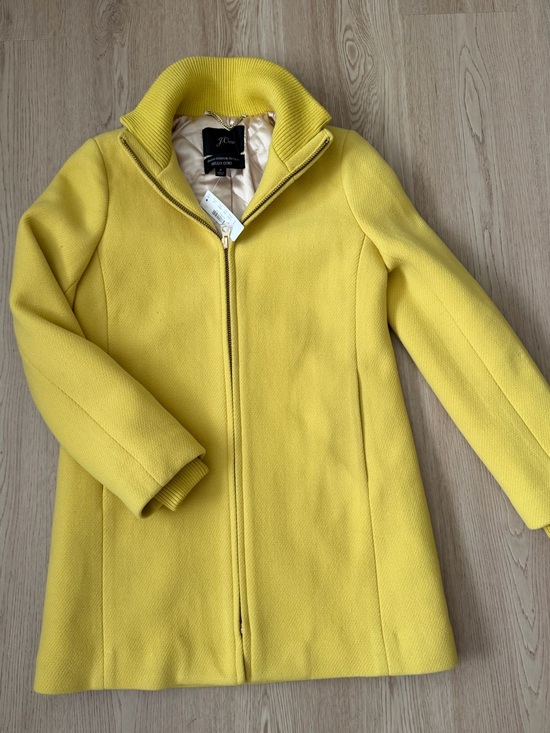 J. Crew Jackets & Blazers - NEW J. Crew Yellow Lodge Coat Size 2